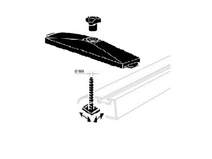 Thule upínací sada boxu do T-drážky Thule 696-6 pro nosiče BMW (24mm)