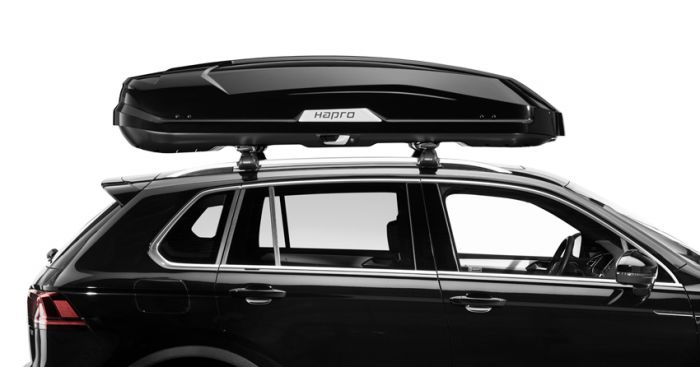 Náhled produktu - Střešní box Hapro Trivor 640 Brilliant Black