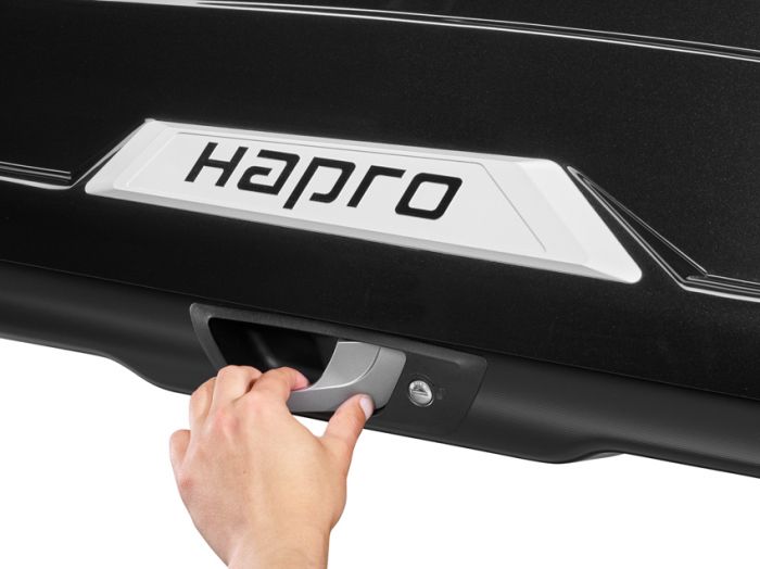 Náhled produktu - Střešní box Hapro Trivor 440 Supermatt Anthracite