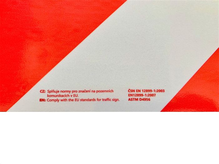 Náhled produktu - Reflexní tabule OBOUSTRANNÁ - označení nákladu EU/Španělsko 50x50cm, integrované popruhy