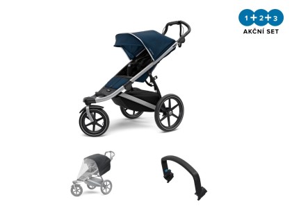 Náhled produktu - Thule Urban Glide 2 Alu / Majolica Blue + pláštěnka + madlo