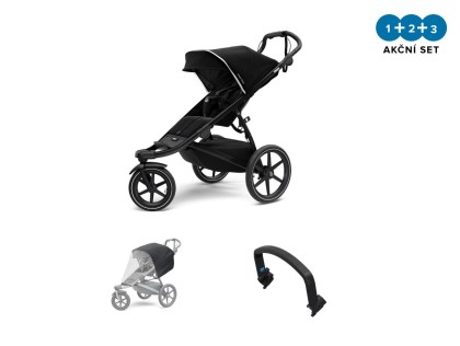 Thule Urban Glide 2 Black + pláštěnka + madlo + DOPRAVA ZDARMA