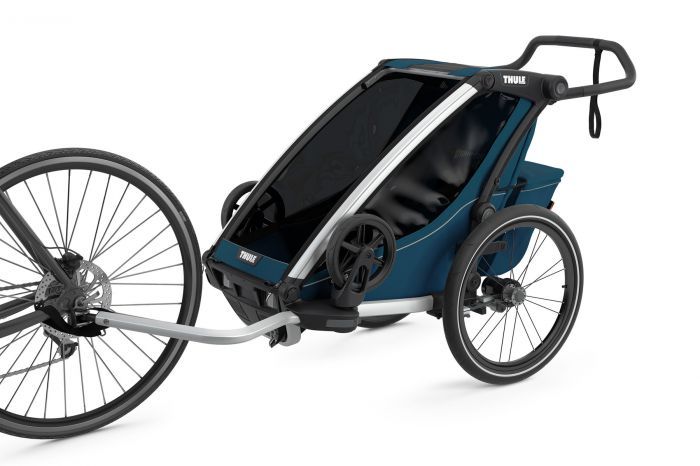 Náhled produktu - Thule Chariot Cross 1 Majolica Blue 2023 + bike set + kočárkový set + běžecký set