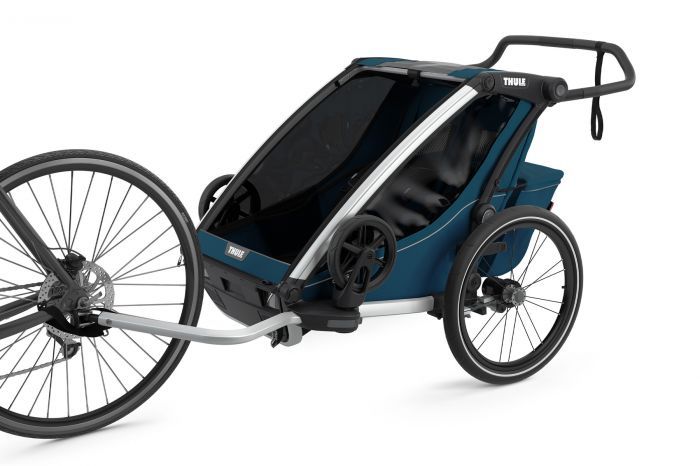 Náhled produktu - Thule Chariot Cross 2 Majolica Blue 2022 + bike set + kočárkový set + běžecký set
