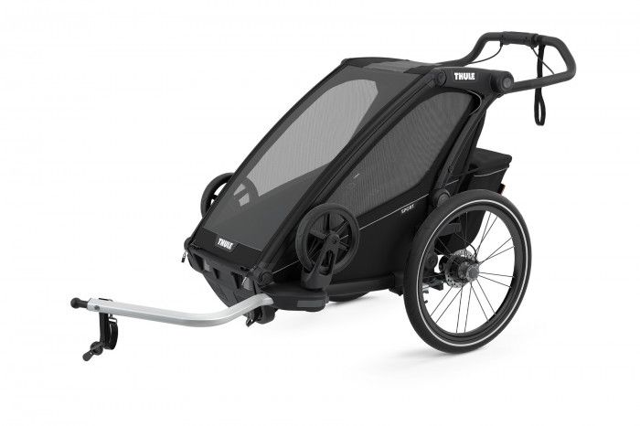 Náhled produktu - Thule Chariot Sport 1 Midnight Black 2023 + bike set + kočárkový set + běžecký set
