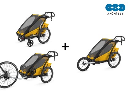 Náhled produktu - Thule Chariot Sport 1 Spectra Yellow 2023 + bike set + kočárkový set + běžecký set