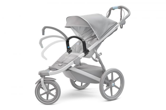 Náhled produktu - Thule Urban Glide 2 Grey Melange / Black 2021 + pláštěnka + síť + madlo + korbička + pláštěnka korby