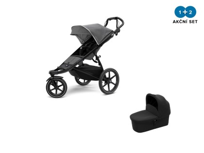 Náhled produktu - Thule Urban Glide 2 Grey Melange / Black 2021 + korbička