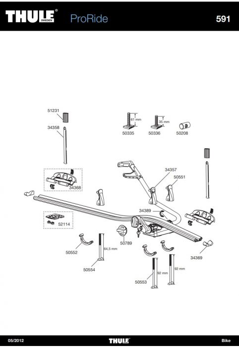 Náhled produktu - Thule Rear Tray Assembly 52114