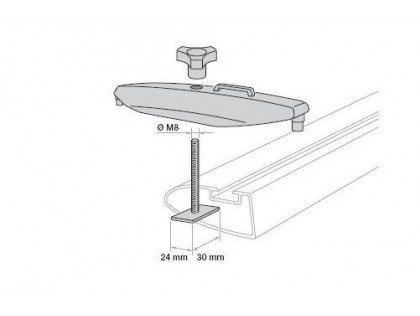 Thule upínací sada boxu do T-drážky 696-4 pro nosiče BMW (24mm)