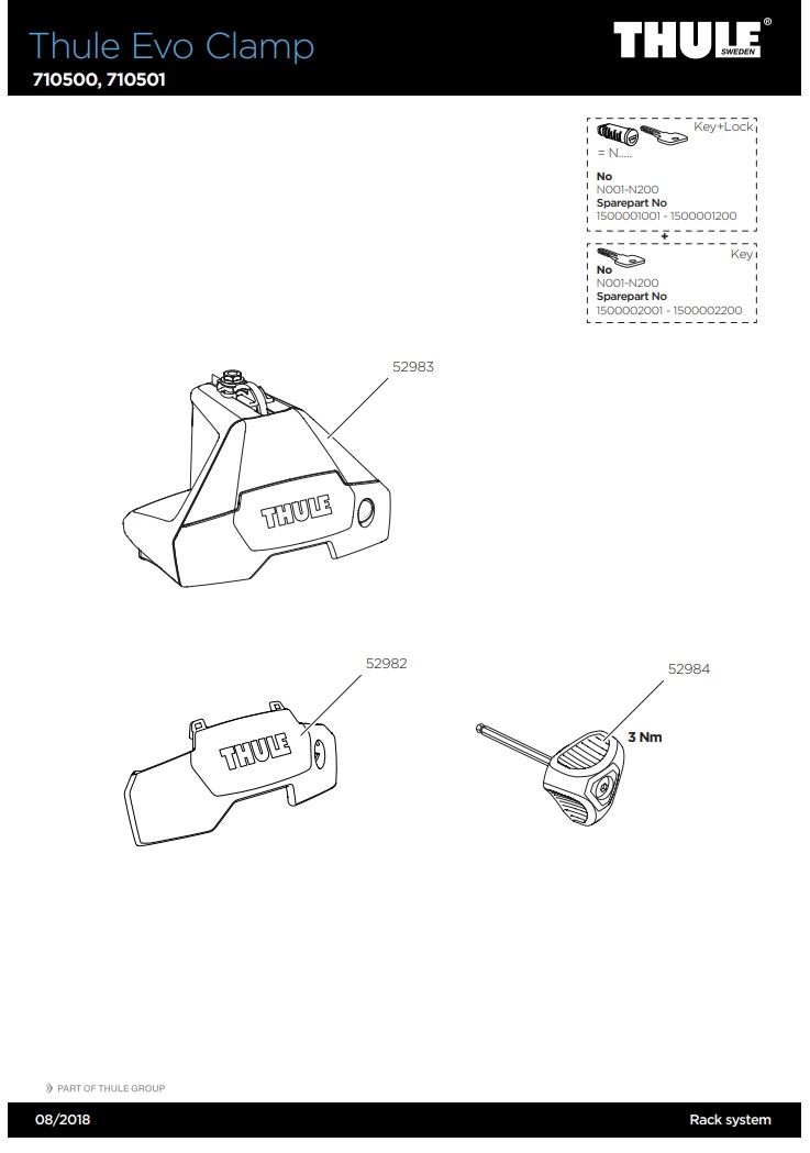 Náhled produktu - Thule Torque Key 3Nm 52984