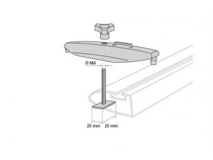 Náhled produktu - Thule upínací sada boxu do T-drážky 697-4 (20mm)