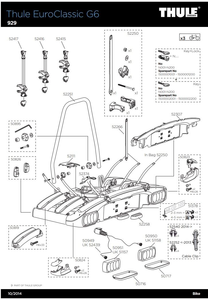 Náhled produktu - Thule Bike Arm Long 482 mm w/o Lock 52417