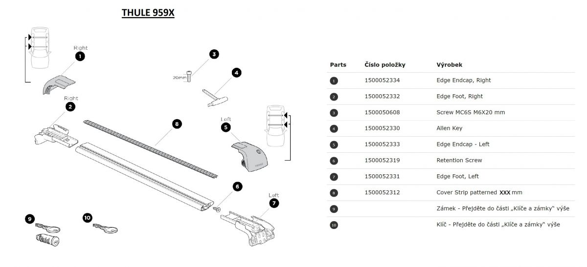 Náhled produktu - Thule Screw MC6S M6X20 mm 50608