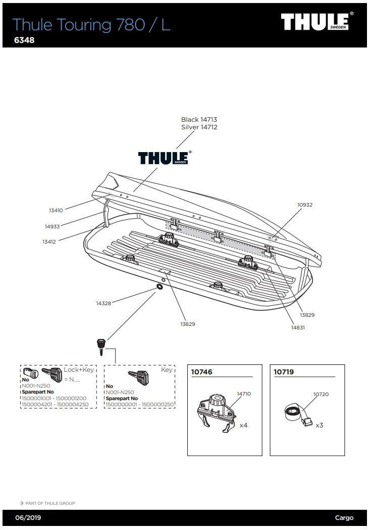 Náhled produktu - Thule Locking Rail 1500mm 13829