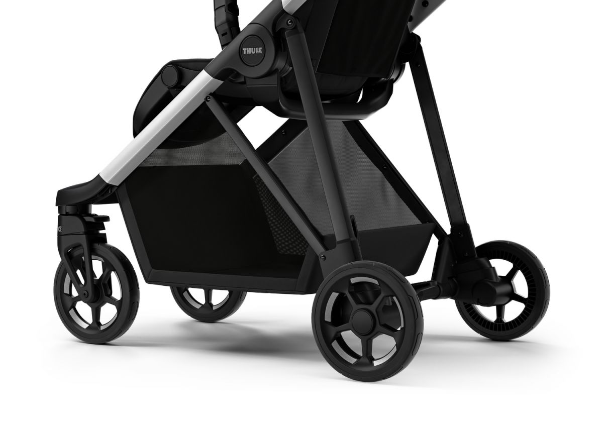 Náhled produktu - Kočárek Thule Shine Grey Melange on Aluminum 2023 + korbička