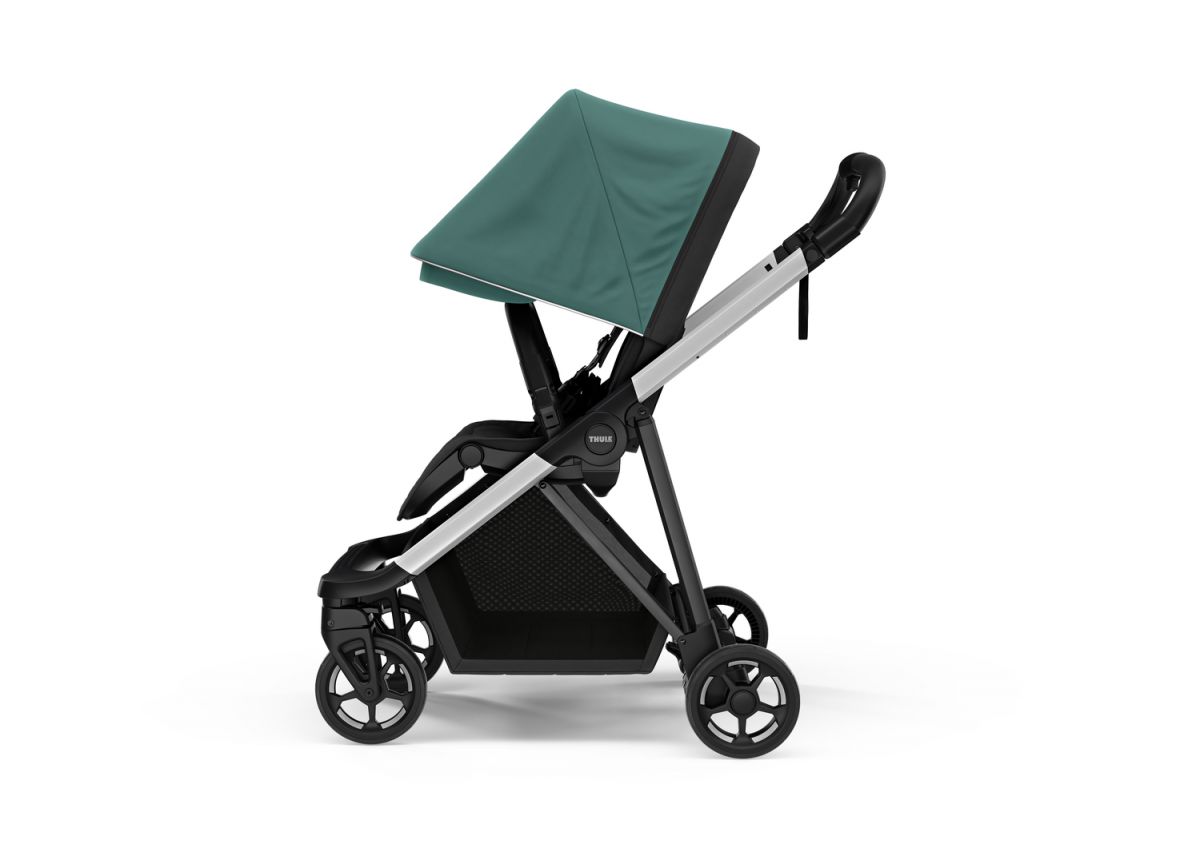 Náhled produktu - Kočárek Thule Shine Mallard Green on Aluminum  + korbička