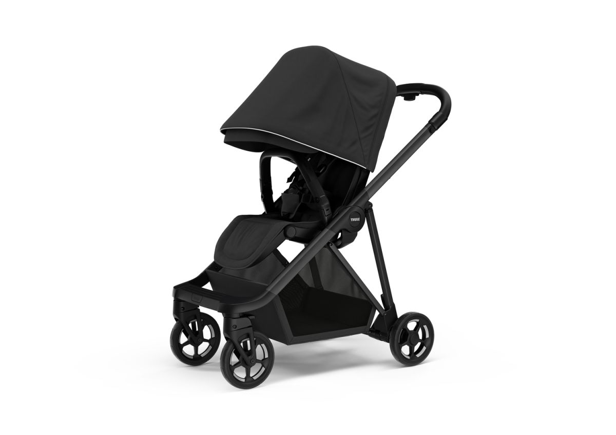 Náhled produktu - Kočárek Thule Shine Black on Black  + korbička + ochrana proti slunci/dešti Thule
