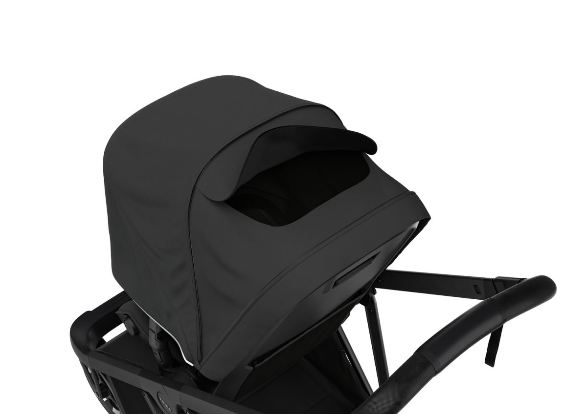 Náhled produktu - Kočárek Thule Shine Black on Black  + korbička + ochrana proti slunci/dešti Thule