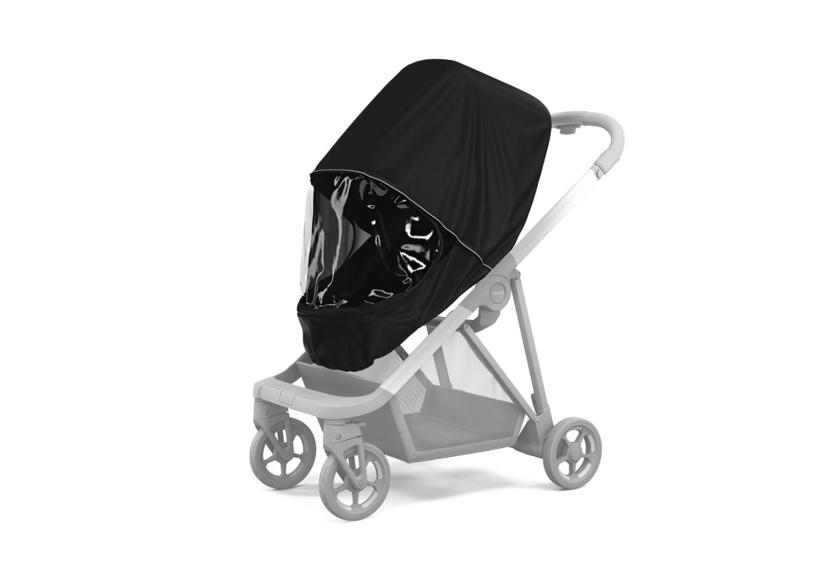 Náhled produktu - Kočárek Thule Shine Black on Black  + korbička + ochrana proti slunci/dešti Thule