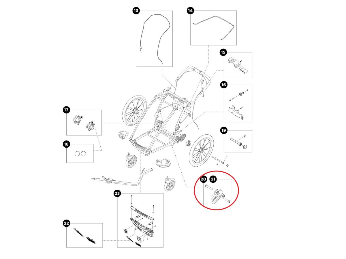 Náhled produktu - Thule Cargo Bag Hinge Bracket Right (2017-X) 40105291