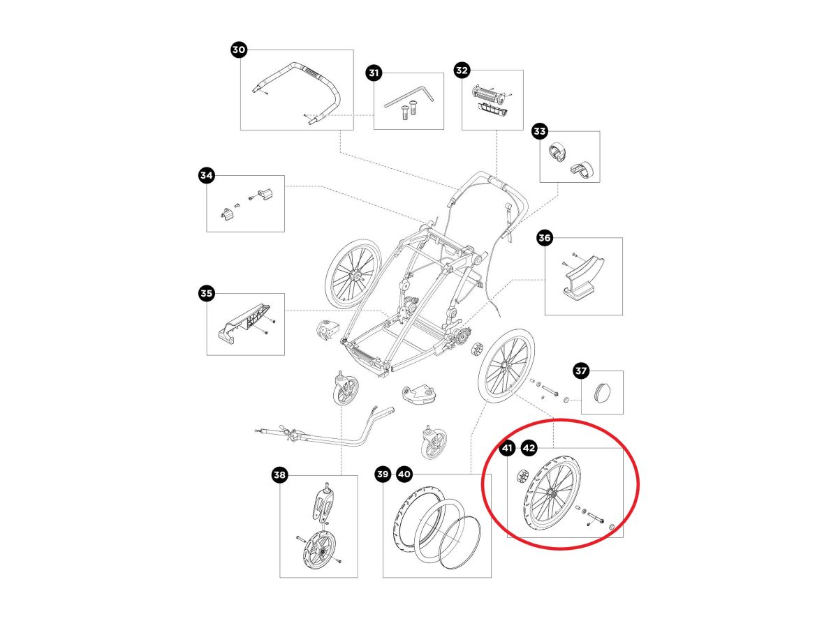 Náhled produktu - Thule kolo Chariot Sport pravé 1540192436