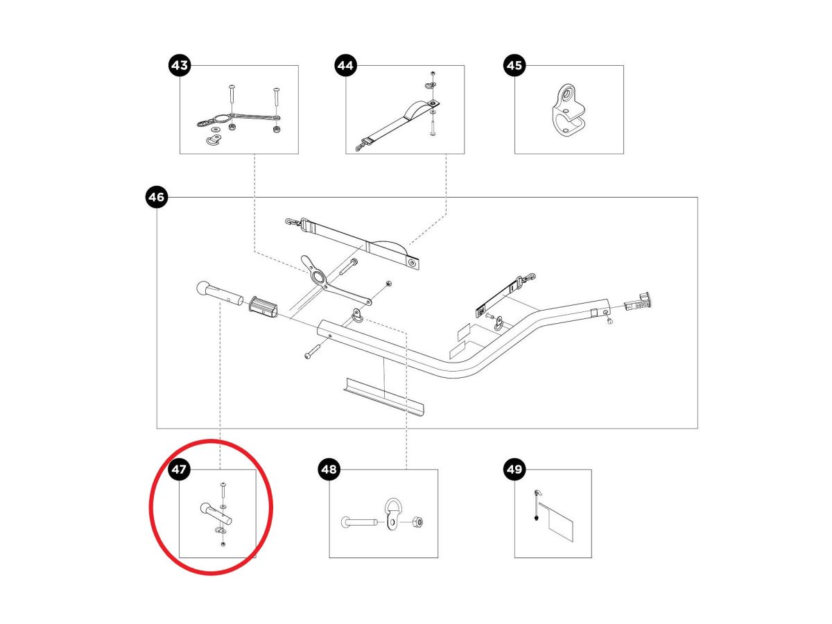 Náhled produktu - CH5 Replacement Kit 17-X - Thule Chariot Sport/Cross/Lite/Cab