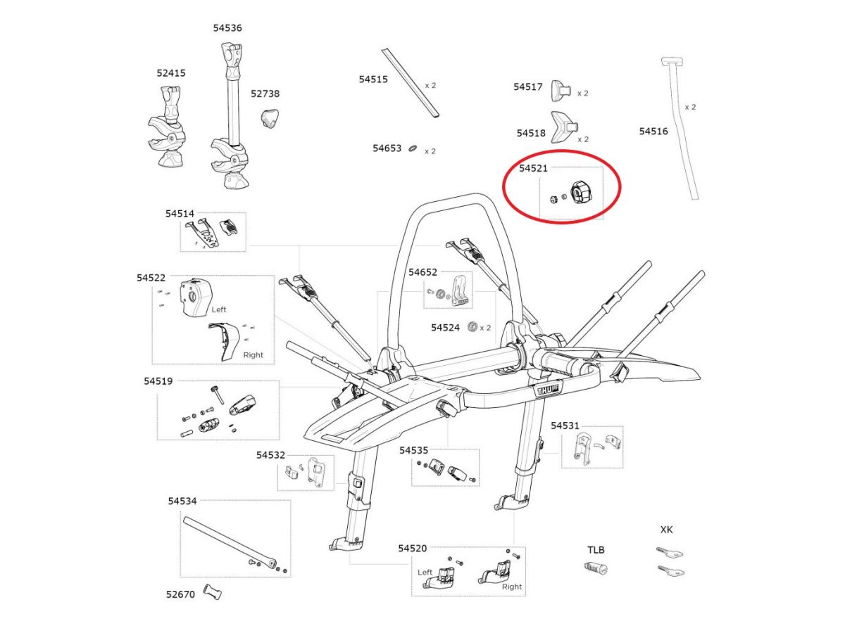 Náhled produktu - Thule Torque Knob Complete 54521