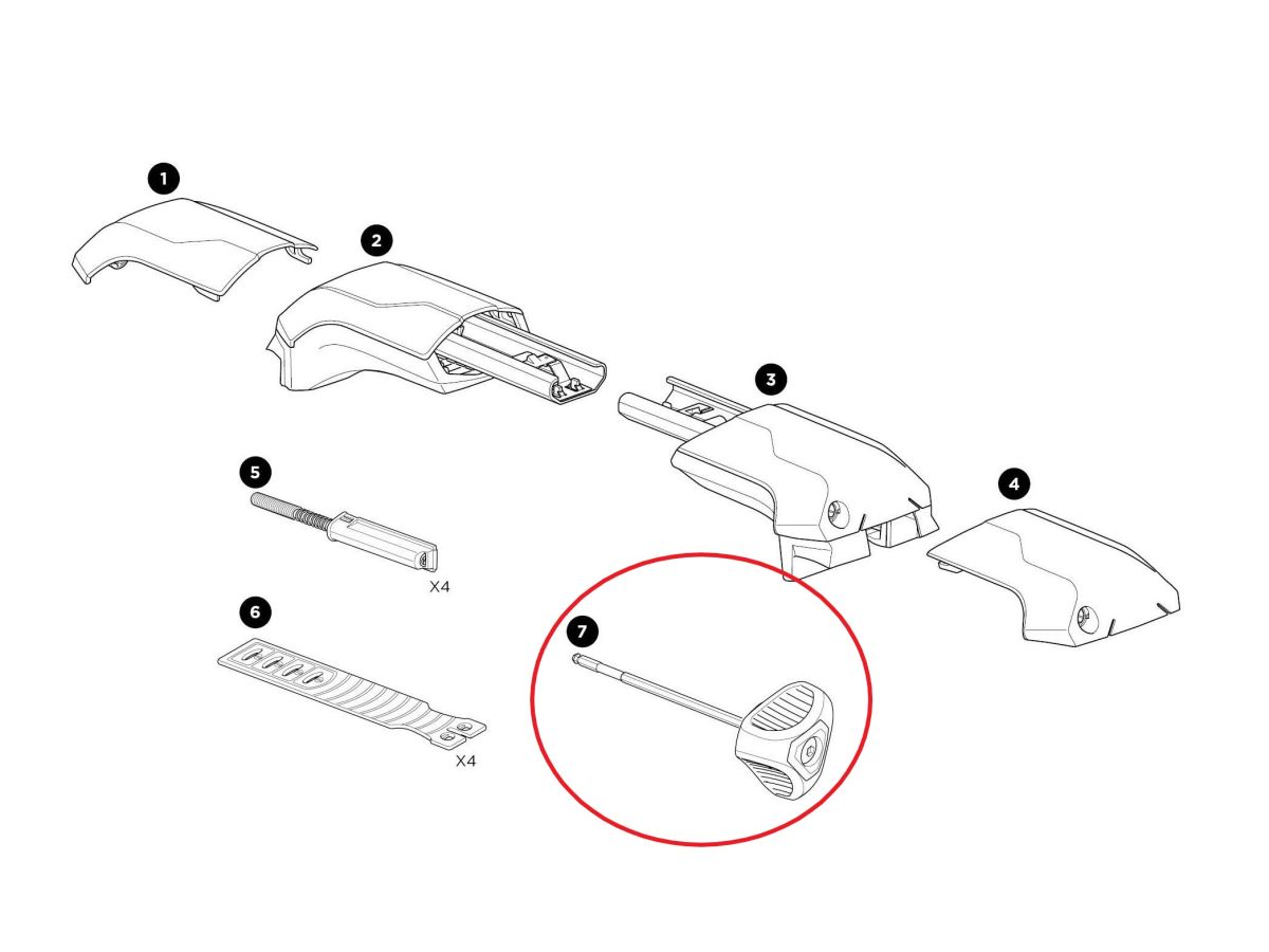 Náhled produktu - Torque key 2Nm - Thule Raised Rail Edge