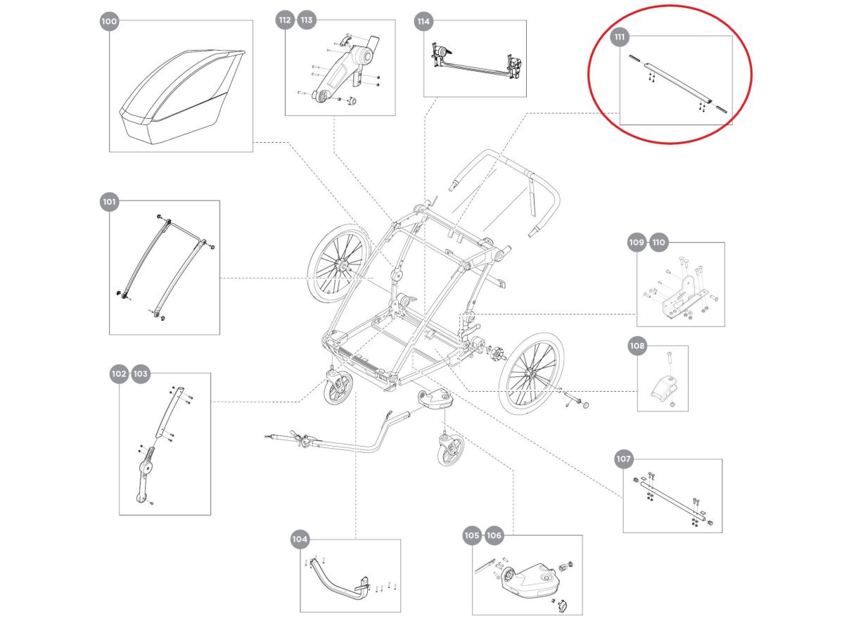 Náhled produktu - Thule Accessory Crossbar-Lite2 17-X 40105125