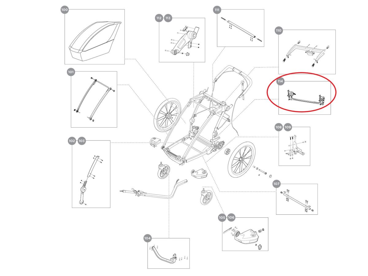 Náhled produktu - Thule Axle Assembly - Sport1 17-X 40105316