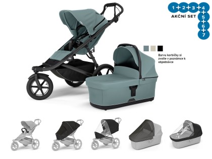 Náhled produktu - Thule Urban Glide 3 Mid-B + korba + pláštěnka + moskytiéra + madlo + pláštěnka korba + moskyt. korba