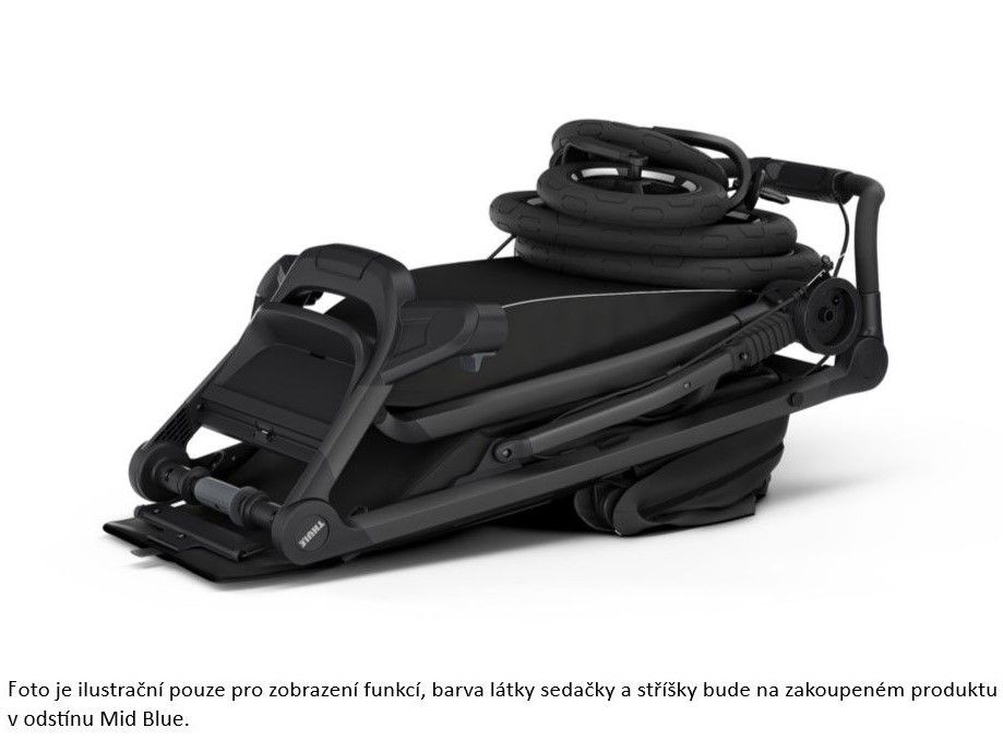 Náhled produktu - Thule Urban Glide 3 Mid-Blue 4-Wheel + hluboká korba (volitelná barva)