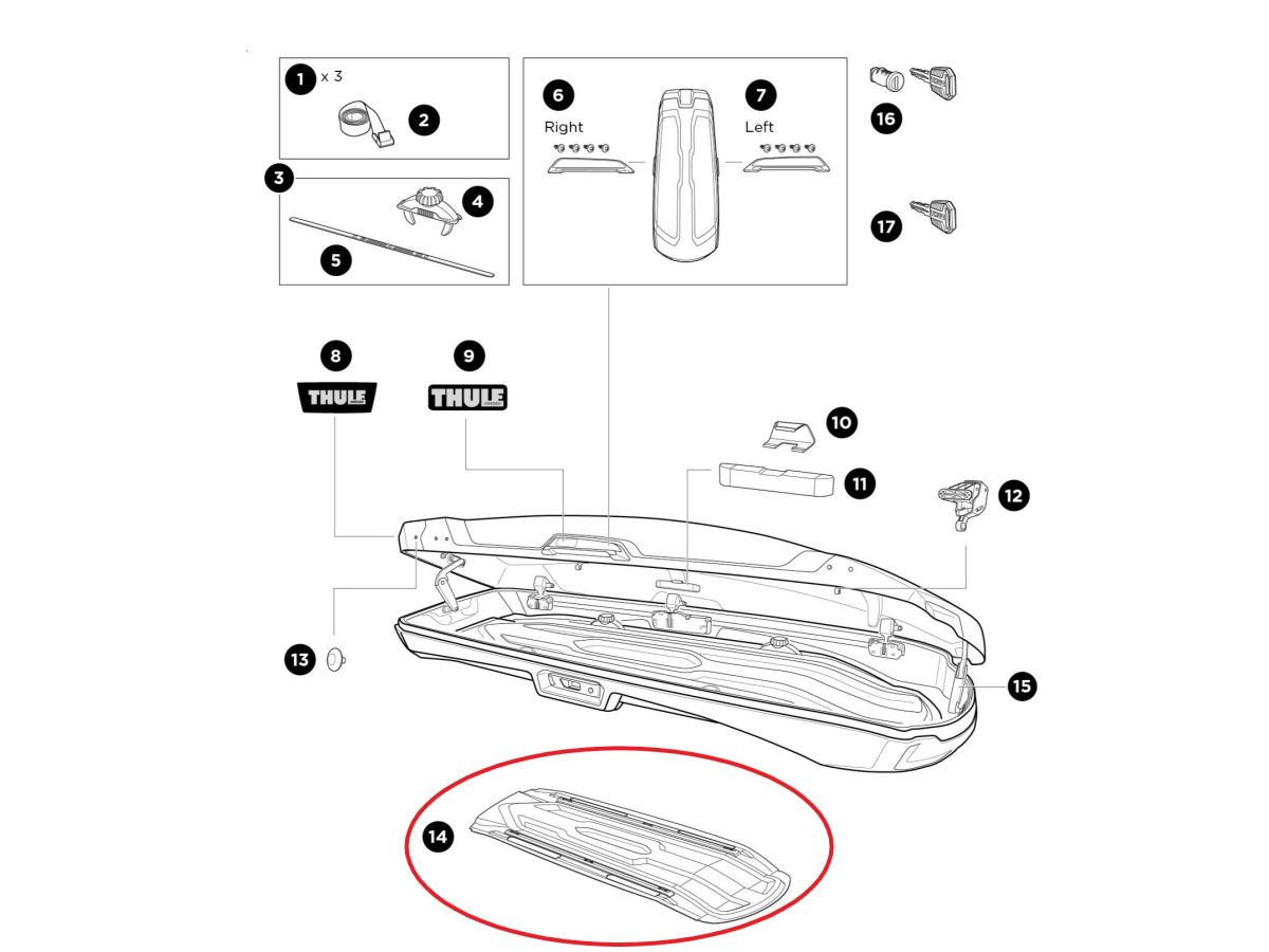 Náhled produktu - Thule Insert base Vector Medium 54197