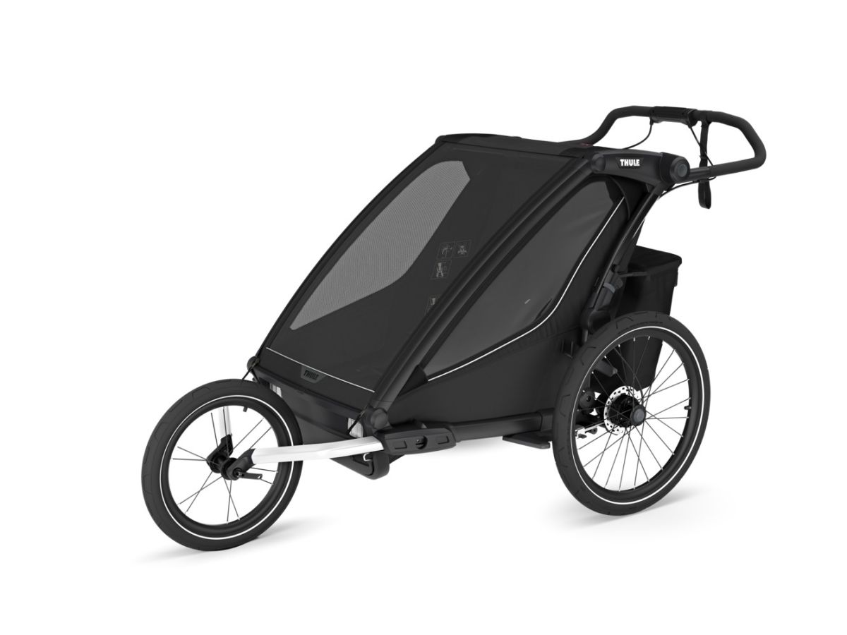 Náhled produktu - Thule Chariot Sport 2 G3 DOUBLE Black + bike set + kočárkový set + běžecký set