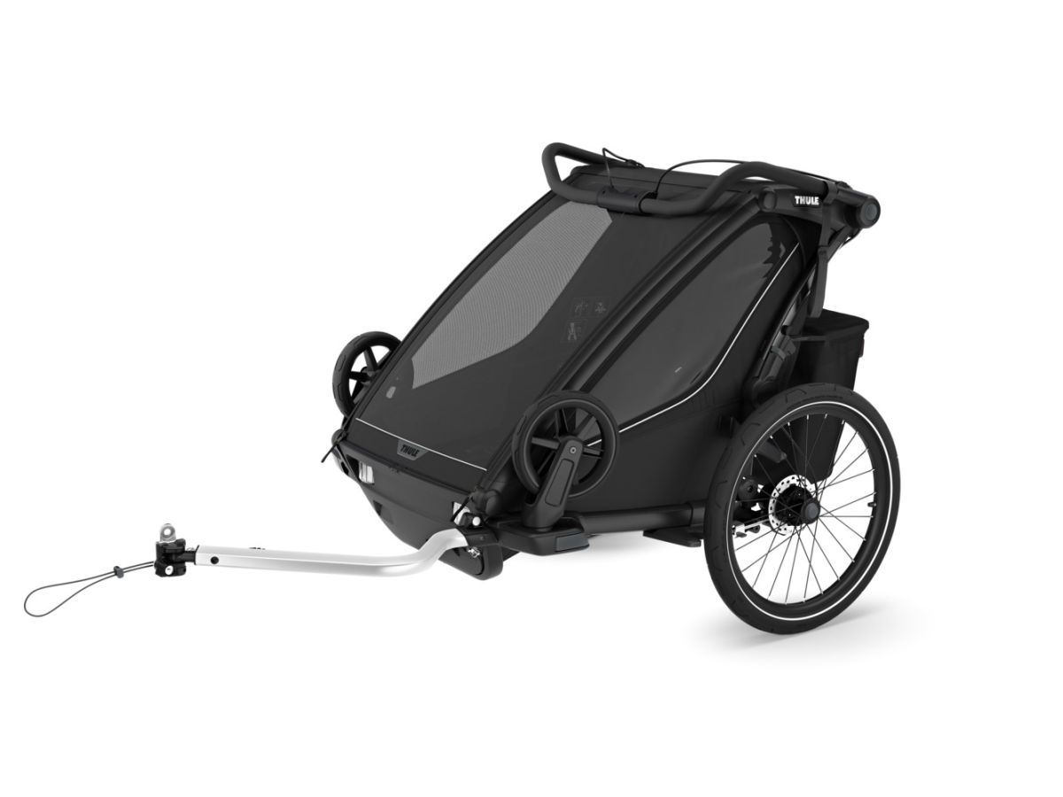 Náhled produktu - Thule Chariot Sport 2 G3 DOUBLE Black + bike set + kočárkový set + běžecký set