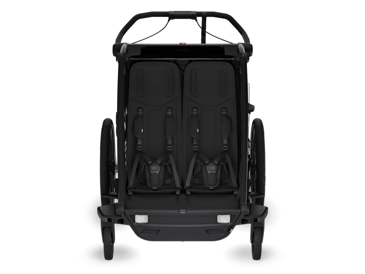 Náhled produktu - Thule Chariot Sport 2 G3 DOUBLE Black + bike set + kočárkový set + běžecký set