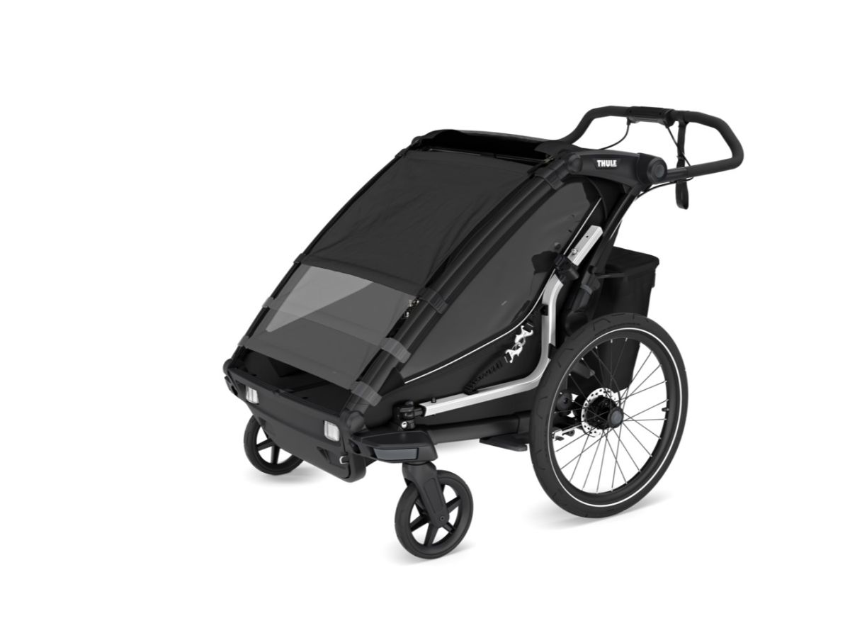 Náhled produktu - Thule Chariot Sport 2 G3 DOUBLE Black + bike set + kočárkový set + běžecký set