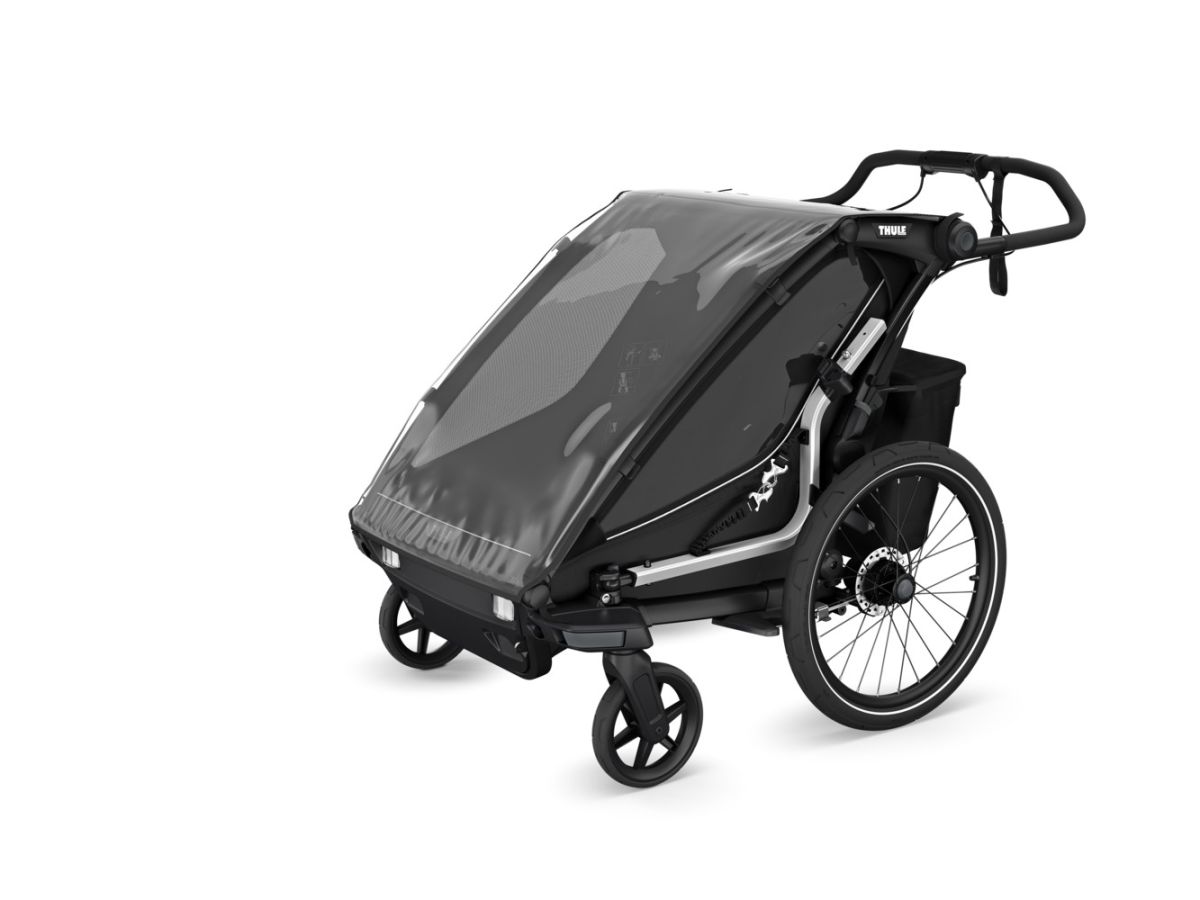 Náhled produktu - Thule Chariot Sport 2 G3 DOUBLE Black + bike set + kočárkový set + běžecký set
