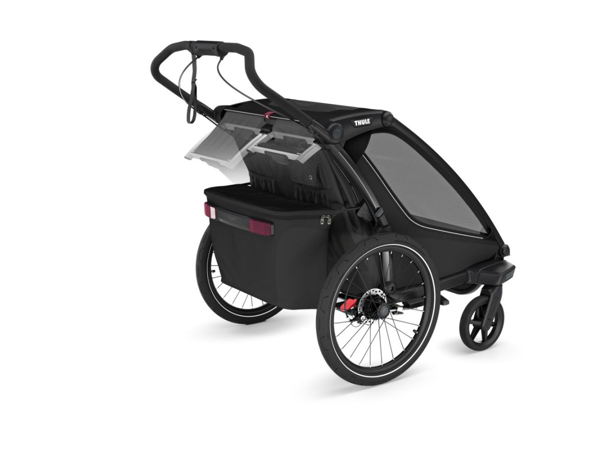 Náhled produktu - Thule Chariot Sport 2 G3 DOUBLE Black + bike set + kočárkový set + běžecký set
