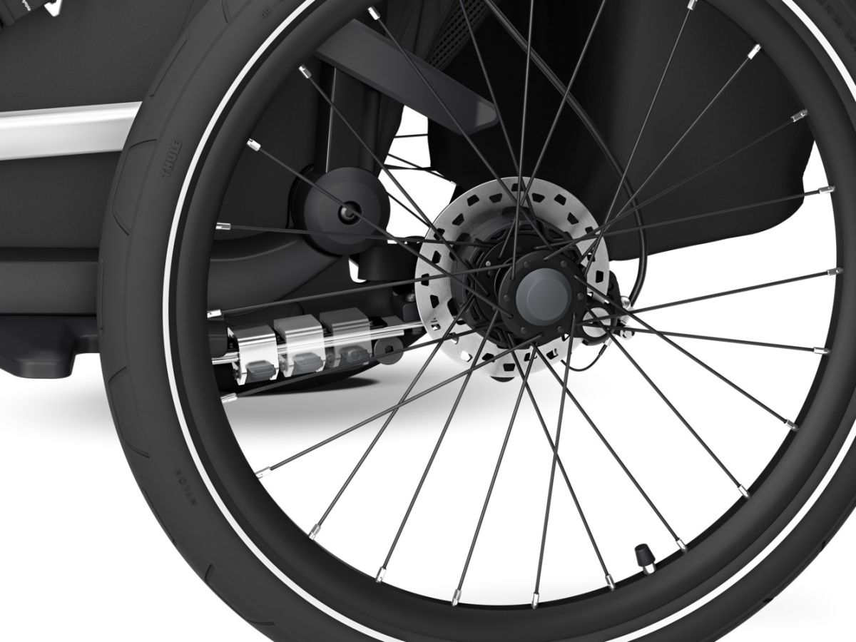 Náhled produktu - Thule Chariot Sport 2 G3 DOUBLE Black + bike set + kočárkový set + běžecký set