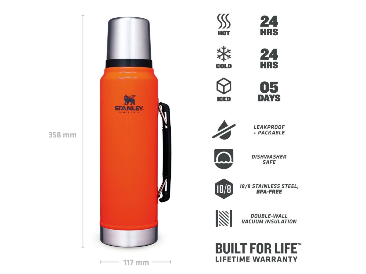 Náhled produktu - STANLEY Termoska Legendary Classic 1l Blaze Orange