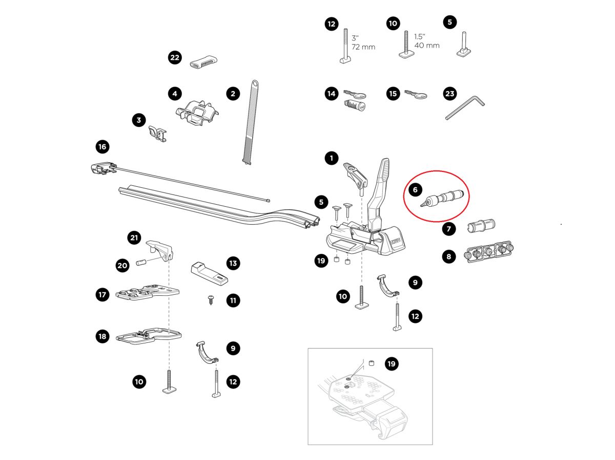 Náhled produktu - Thule Adapter QR Forks Top loading 54480