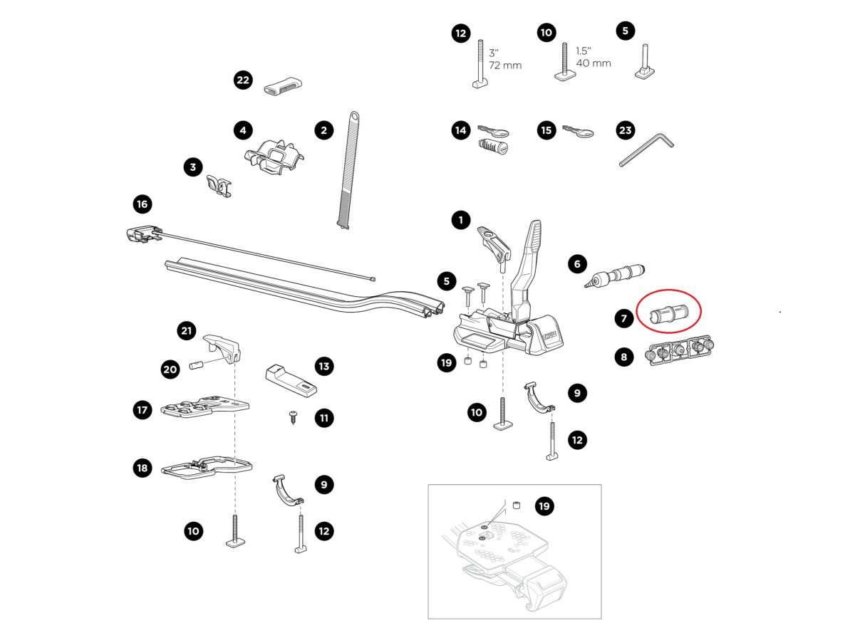 Náhled produktu - Thule Adapter TA Forks Top loading 54481