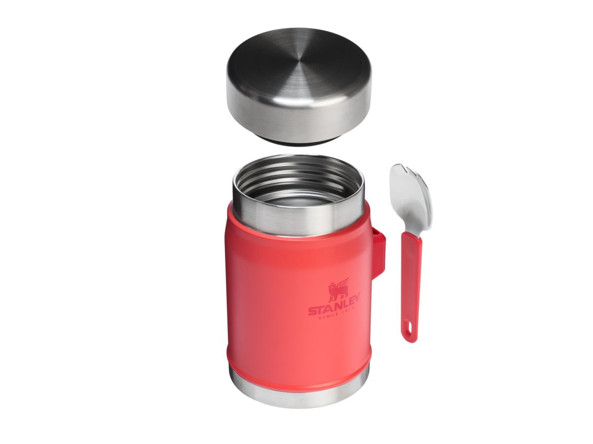 Náhled produktu - STANLEY Termoska jídelní 400 ml se lžící/vidličkou Hot Coral
