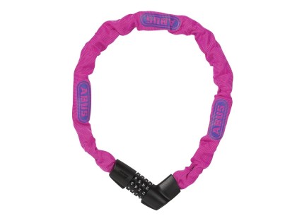 Zámek na kolo Abus 1385/75 NEON PINK řetězový (kód)