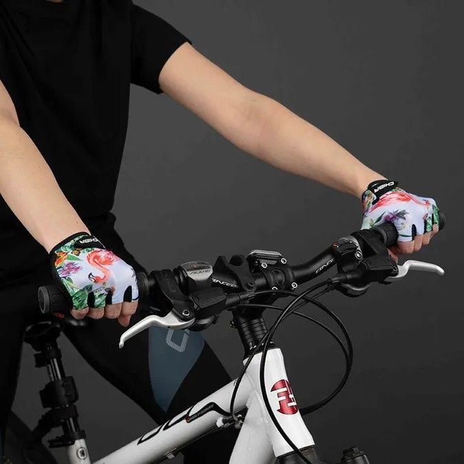 Náhled produktu - Cyklistické rukavice pro děti Cool Kids Plameňák - M