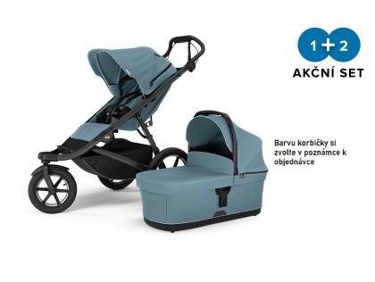 Thule Urban Glide 3 Mid Blue - Magnetic Buckle + hluboká korba (libovolná barva) + DOPRAVA ZDARMA