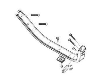 Footwell assembly - single - black - Thule Chariot Sport 2