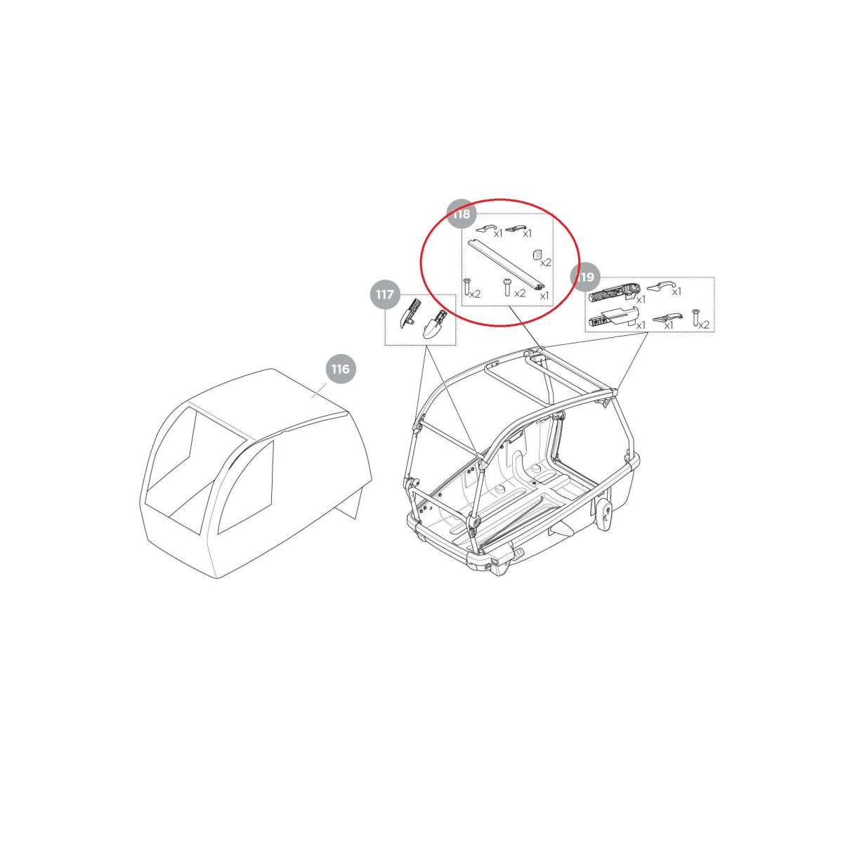 Náhled produktu - Thule Bexey L - Accessory bar 55481
